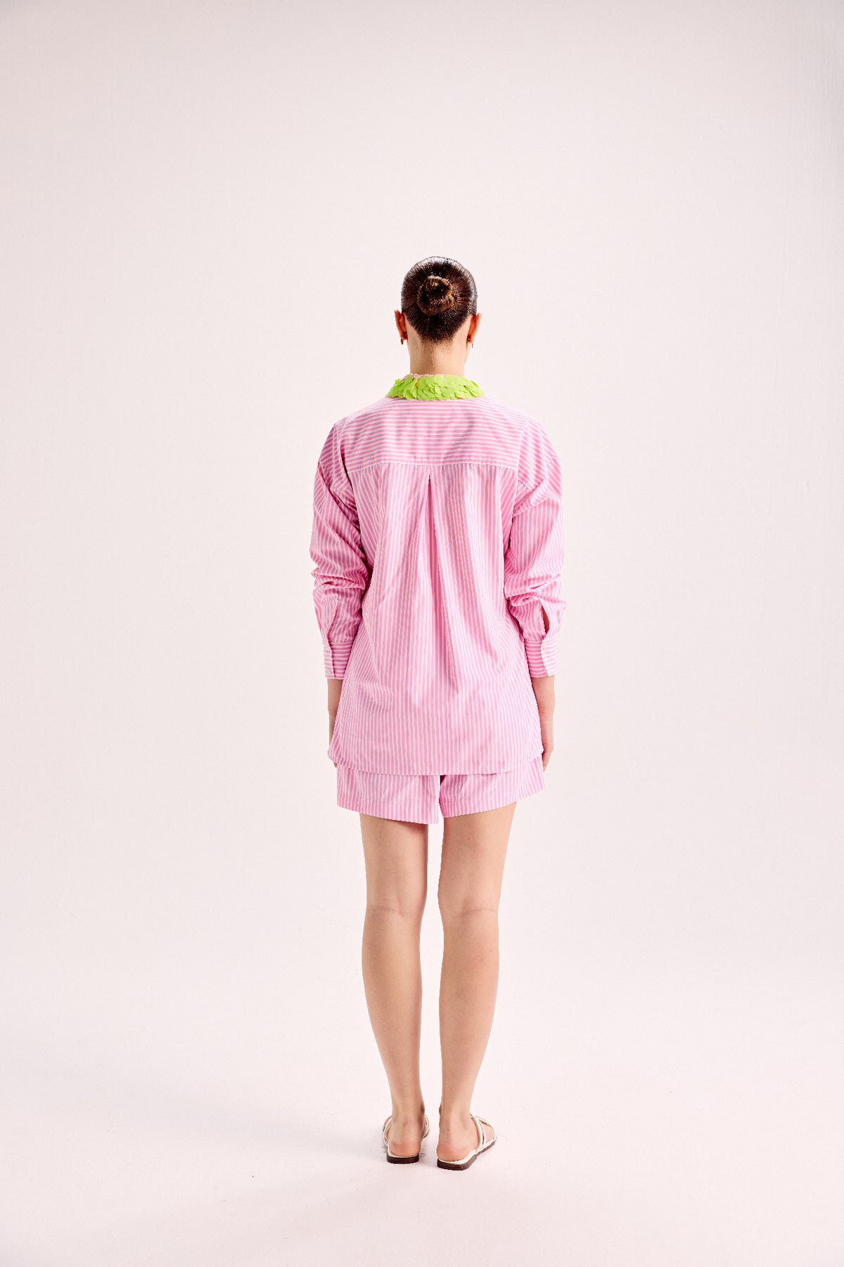Sequins Collared Shirt Co-Ord Set