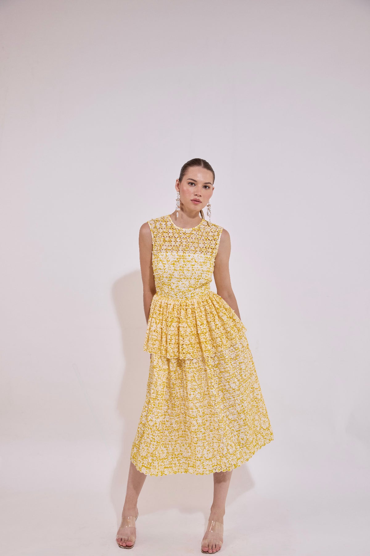 Maxi Dress With Embroidered Pearl Detailing