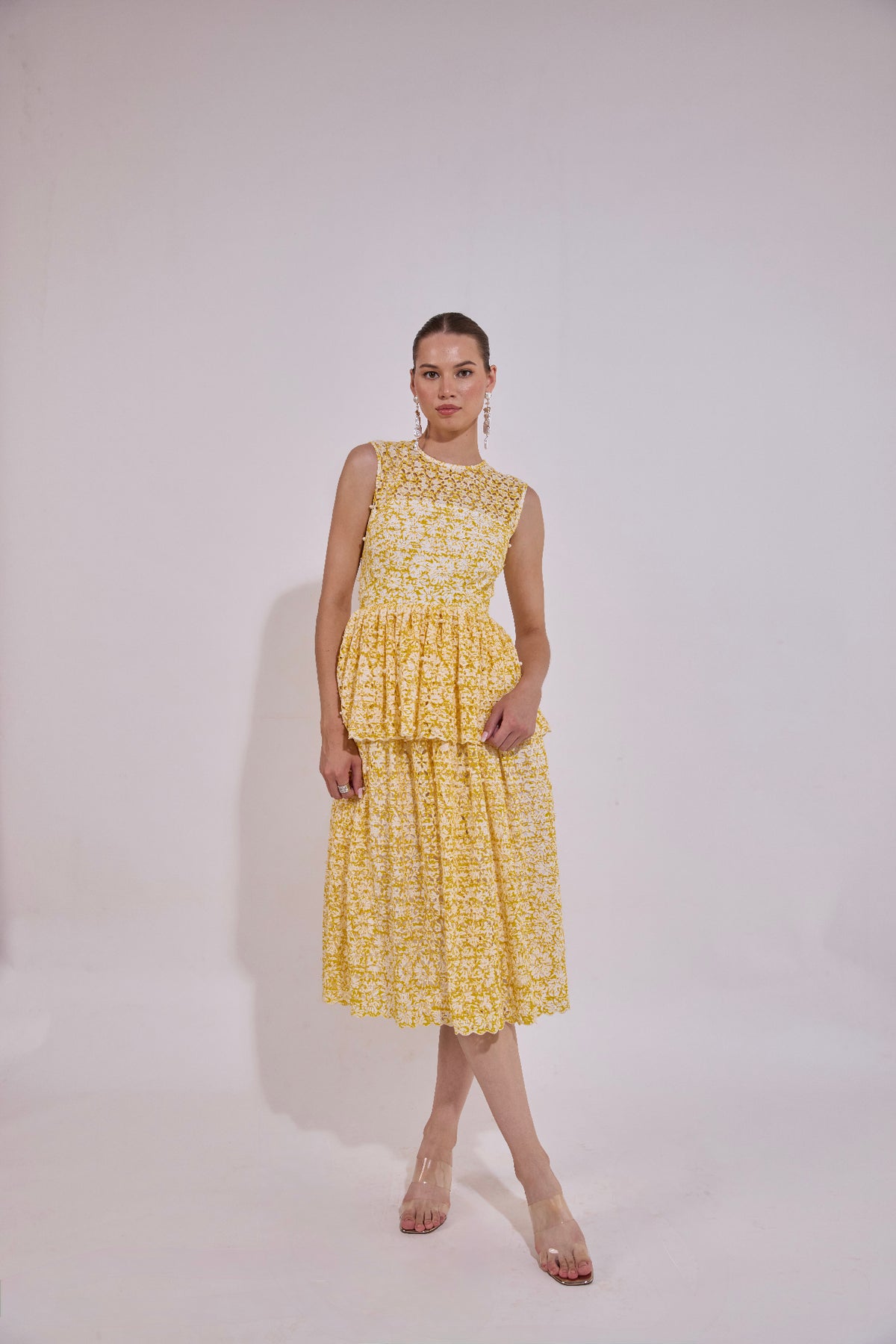 Maxi Dress With Embroidered Pearl Detailing