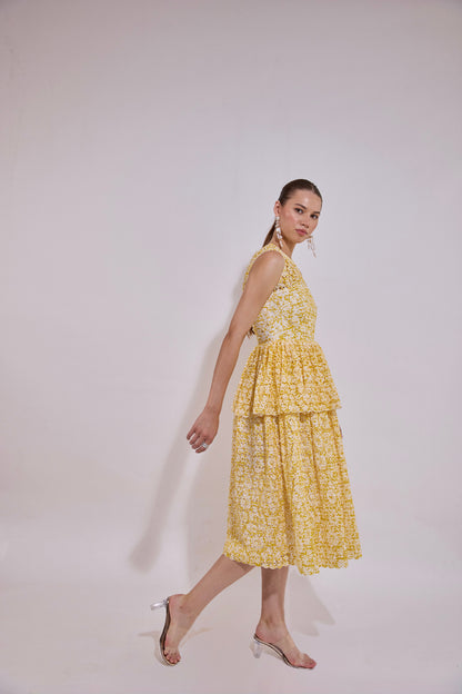 Maxi Dress With Embroidered Pearl Detailing
