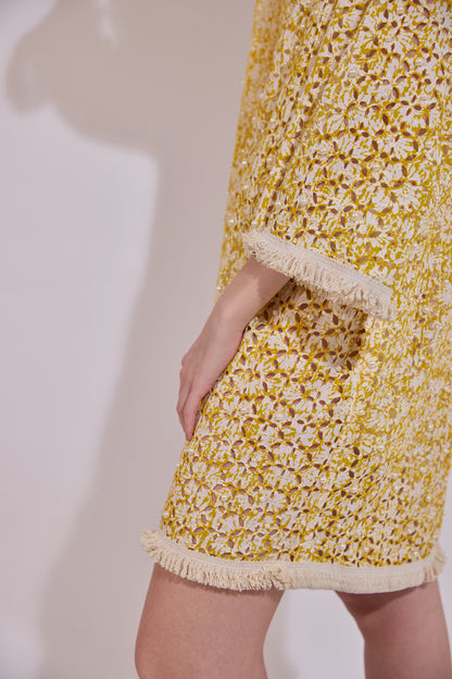 Hooded Cutwork Coverup Dress