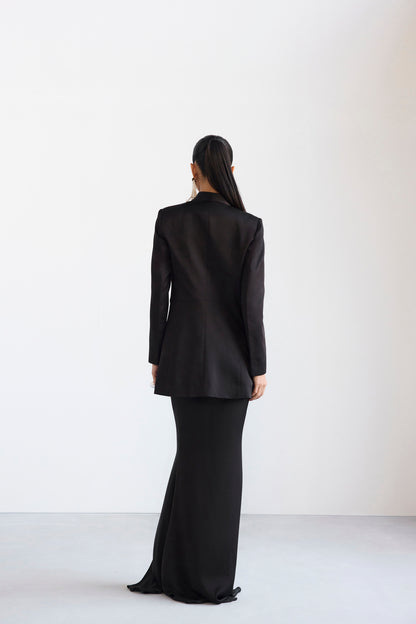 Embroidered Gemstone Tailored Blazer Set