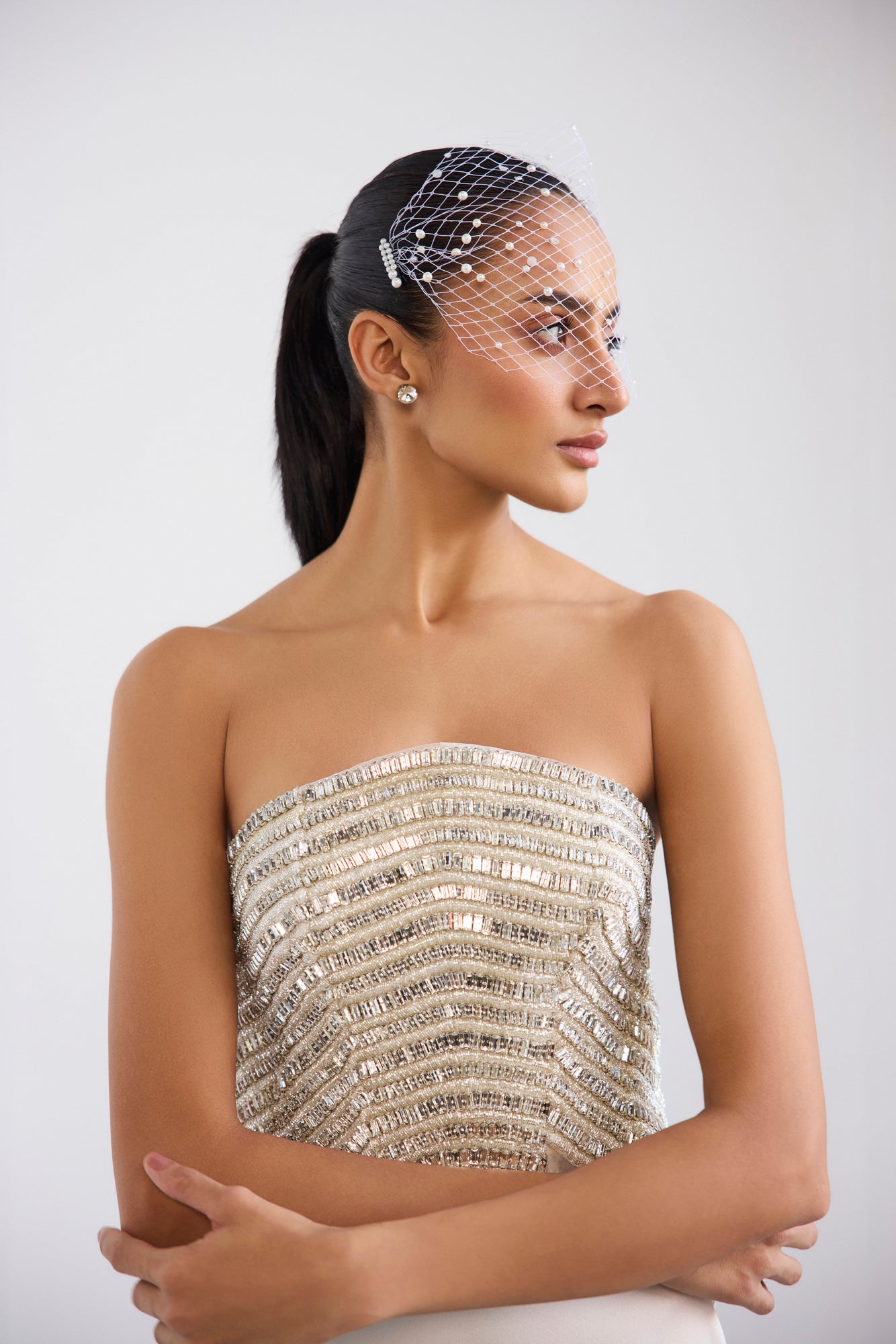 Strapless Swarosvki Crystal Gown