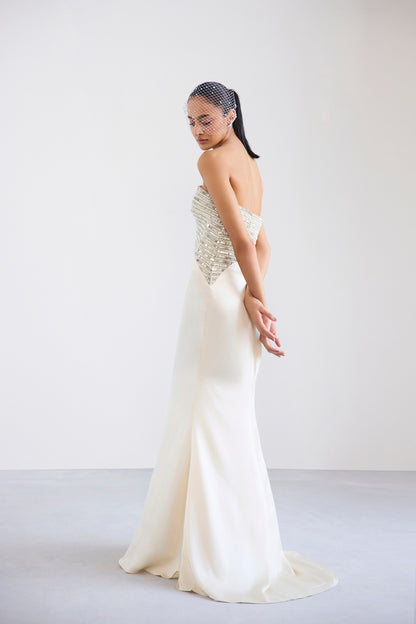 Strapless Swarosvki Crystal Gown