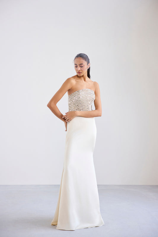 Strapless Swarosvki Crystal Gown