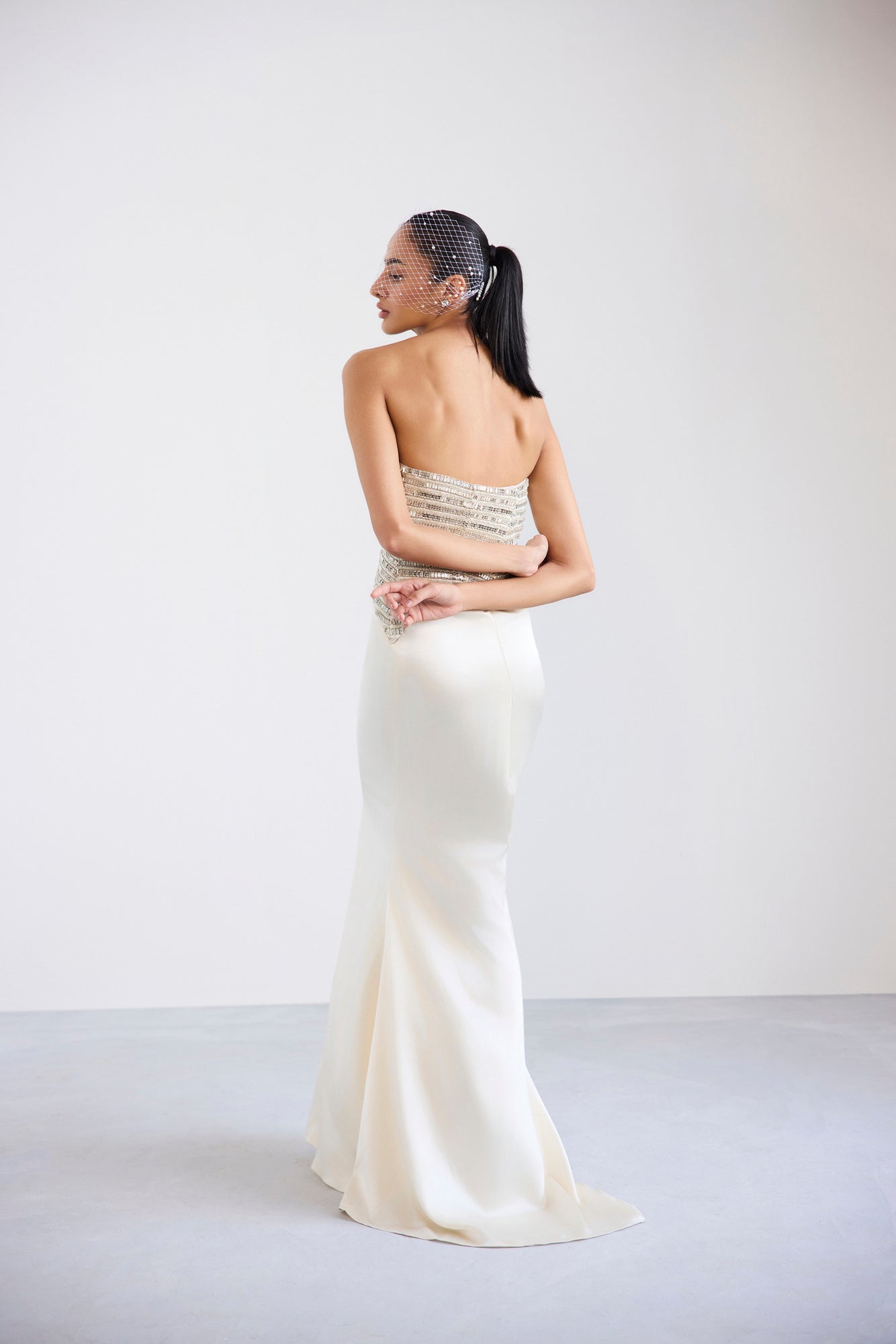 Strapless Swarosvki Crystal Gown