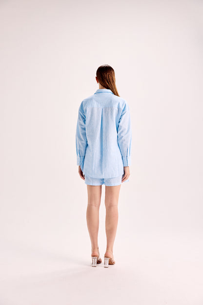 Cherry Embellished Placket Shirt And Shorts Co-Ord Set
