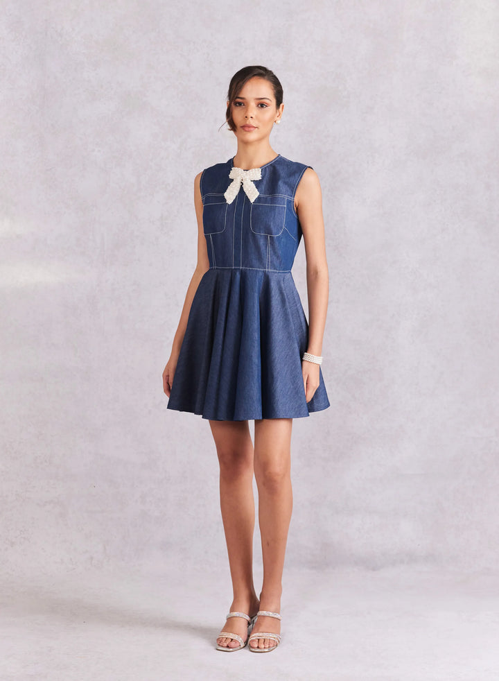 Mini Skater Denim Dress