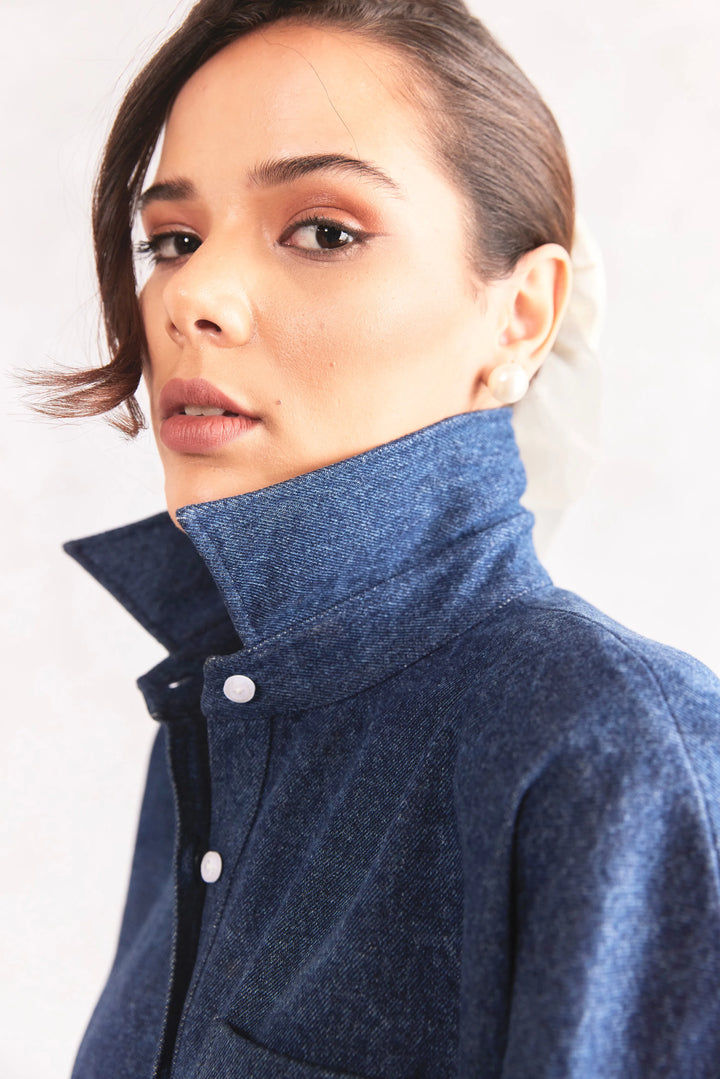 Rose High Low Baggy Denim Dress