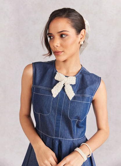 Mini Skater Denim Dress