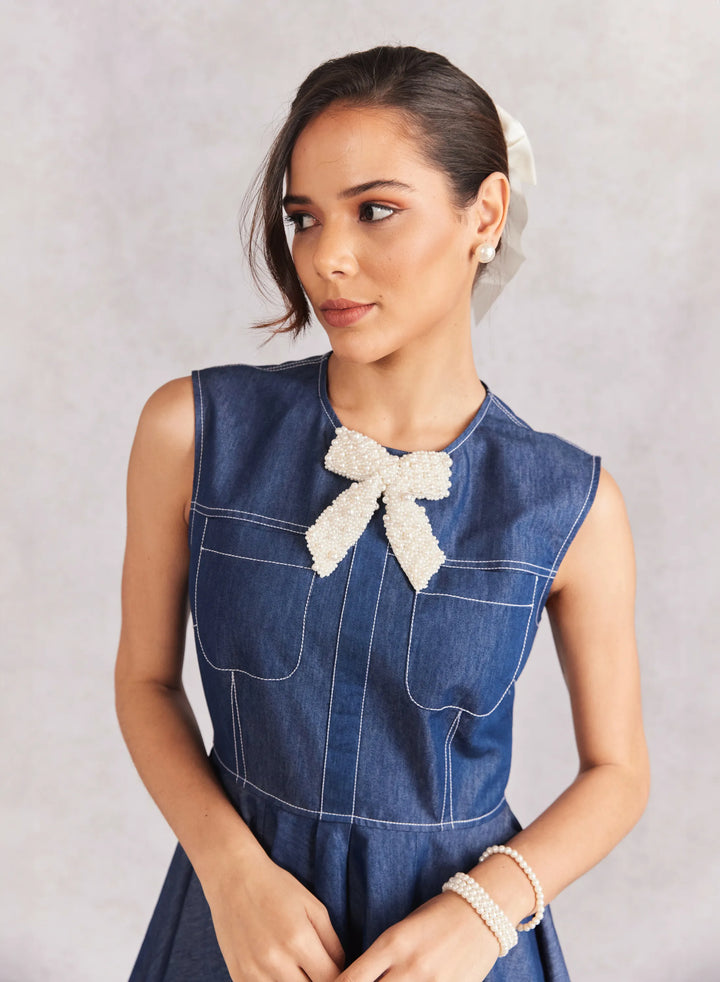 Mini Skater Denim Dress
