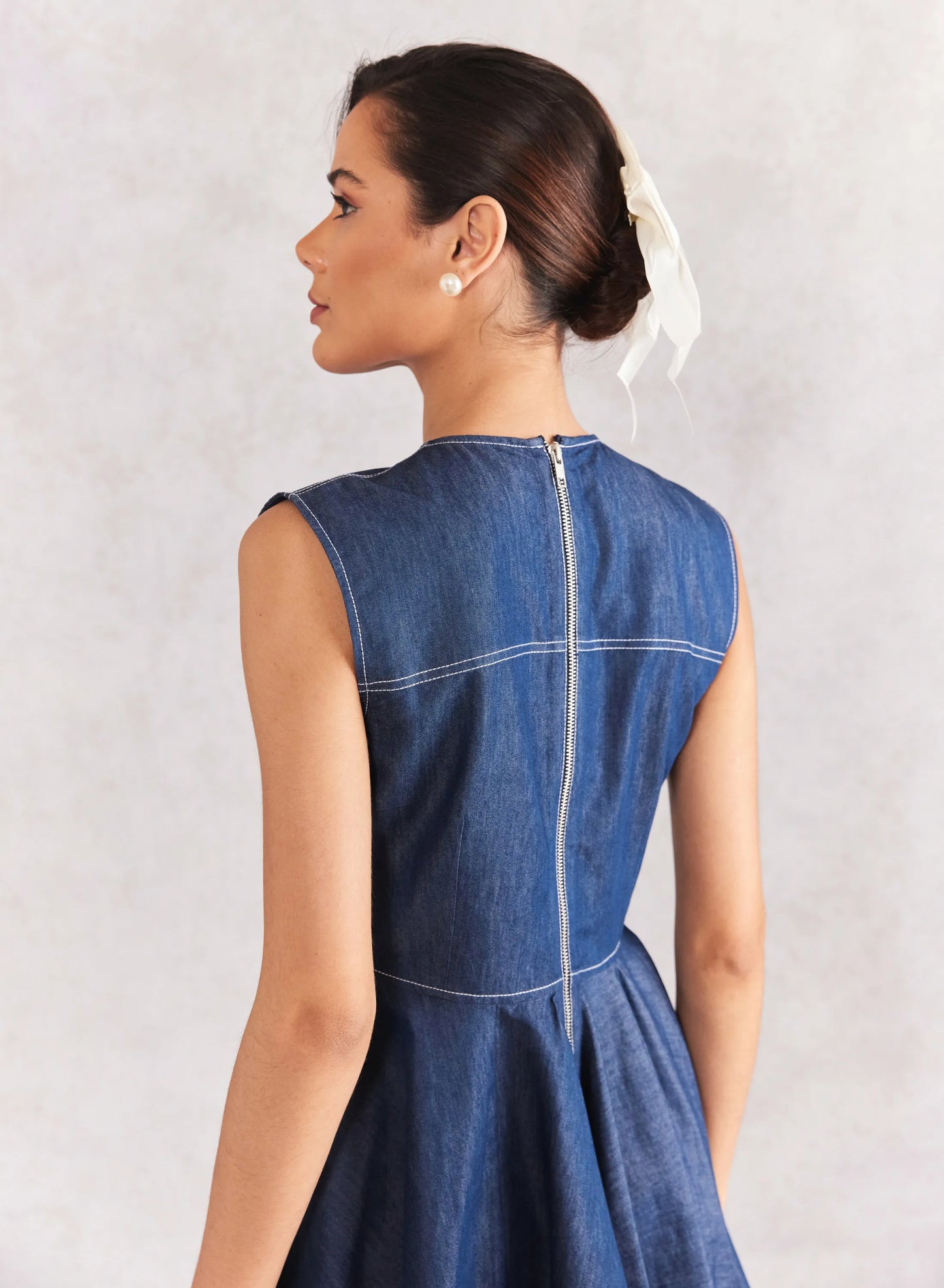 Mini Skater Denim Dress