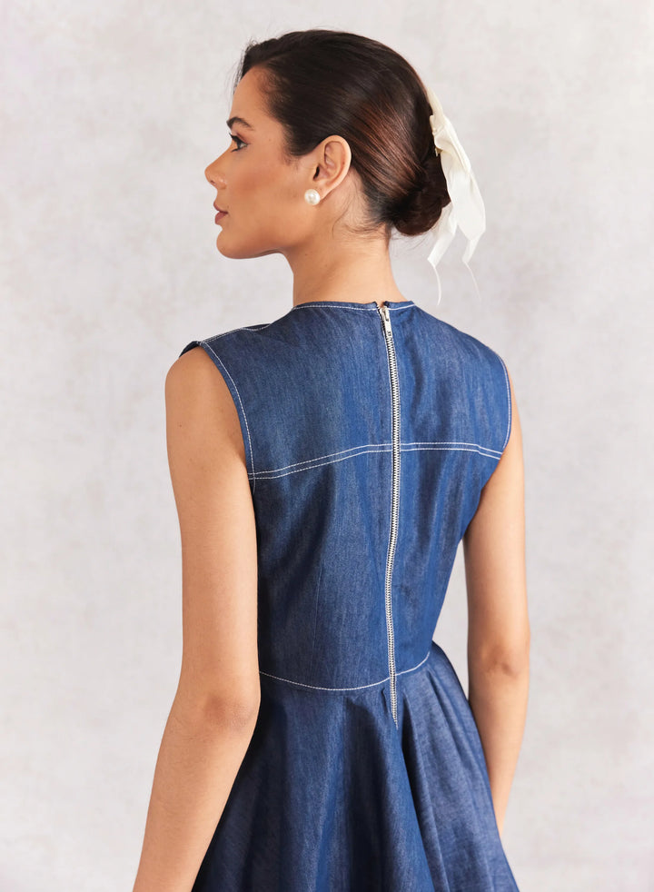 Mini Skater Denim Dress